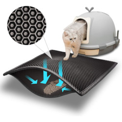 Cat Litter Mat Double Layer Waterproof Urine Proof Trapping Mat