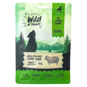 Wild at Heart Air Dried Lamb Lung Bites Dog Treats