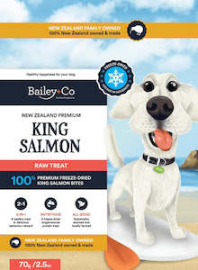 Pet: Bailey+Co King Salmon Freeze Dried NZ Premium Raw Dog Treats