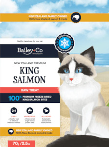 Bailey+Co King Salmon Freeze Dried NZ Premium Raw Cat Treats