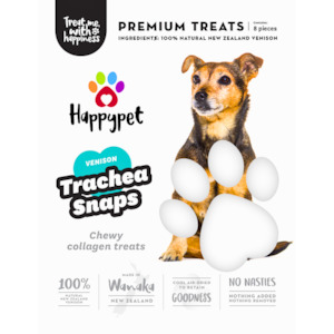 Happypet Venison Trachea Snaps Dog Treats