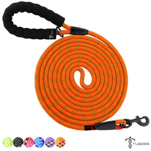 TUGZEE Long Dog Leash for Dog Training Reflective with Comfortable Padded Handle…