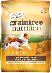 Natures Goodness Grain Free Chicken with Duck & Garden Vegetables 3kg x 4