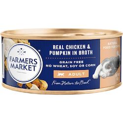 Farmers Market Adult Cat Real Chicken & Pumpkin in Broth 80g x 24