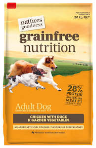 (SOLD OUT) Natures Goodness Grain Free Adult Dog Chicken with Duck 20kg x 1 (BUY…