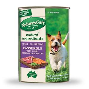 Pet: Nature's Gift Dog Casserole Lamb, Vegetables and Barley 1.2kg x 6