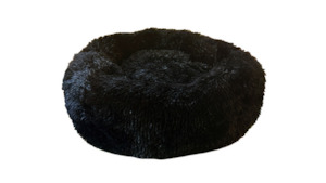 Calming Pet Bed Black Med 75cm