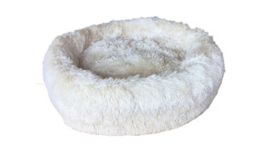 Calming Pet Bed Cream Med 75cm