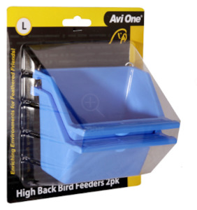 Avi One Bird Feeder High Back With Perch Large (2pk)