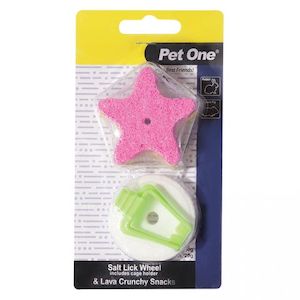 Pet One - Salt Lick With Clip And Lava Crunchy Snacks Combo