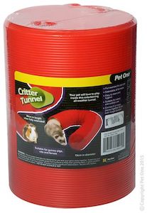 Pet: Pet One Critter Tunnel Red 15cm Dia X 80cm L