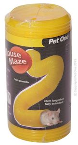 Pet: Pet One Tunnel Mouse Maze 5cm Dia X 35cm L Yellow