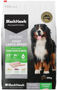 Pet: Black Hawk Dog Large Breed Chicken & Rice 20kg