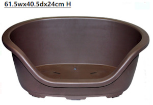 Pet: Pet One Plastic Oval Bed Base 48cm 61.5wx40.5dx24cm H (chocolate)