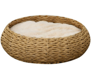 PP Cat Paper Rope Basket With Pillow