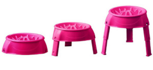 Outward Hound 3in1 UP Feeder Plastic Pink