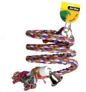 Avi One Parrot Toy - Rope Twister With Bell 50cm