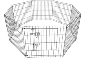 Pet One Puppy Pen - Black X8 Panels 61x107cm