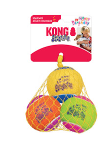 Kong Squeak Air Birthday Ball 3pk Medium