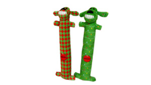 Pet: Xmas Loofa Dog With Print 30cm