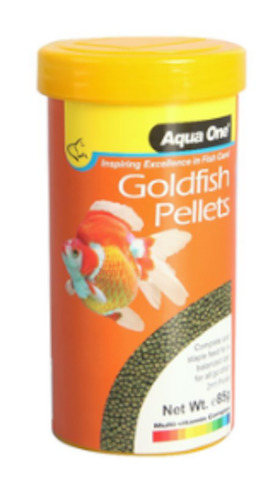 Pet: Aqua One Goldfish Pellets 2mm 85g