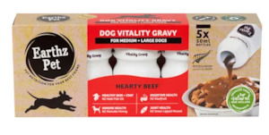 Pet: Earthz Pet Vitality Gravy Large Dog Beef 50ml 5pk