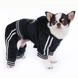 Dog Jumpsuit Black XS