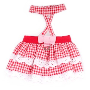 Katelyn Dog Sundress Red Gingham