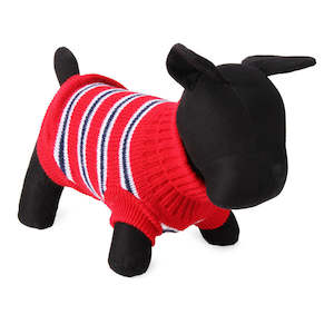 Red Stripe Dog Jumper