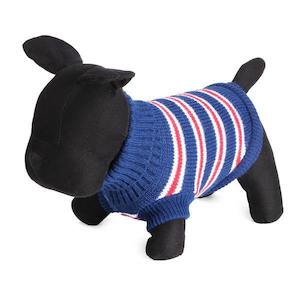 Blue Striped Dog Jumper