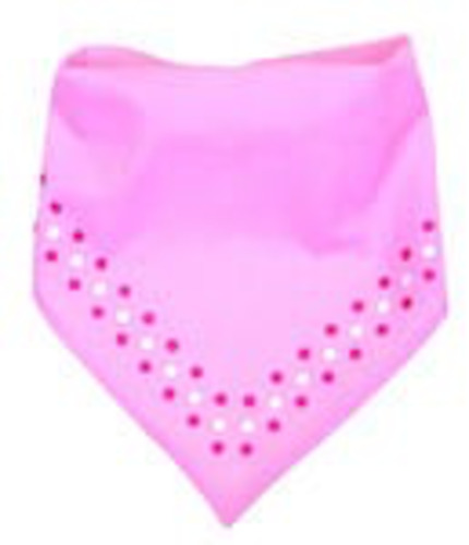 Pet Attire Pink Dog Bandana with Polka Dots