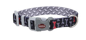 Reversible Sublime Multi Ultra Cool Dog Collar - Metal Gray 20mm,25mm,37mm