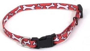 Li'l Pals Red Bones Dog Collars