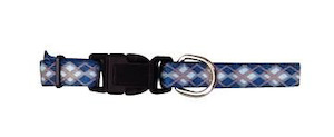 Li'l Pals Dog Collars Blue Argyle