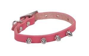 Li'l Pals Spiked Leather Dog Collar