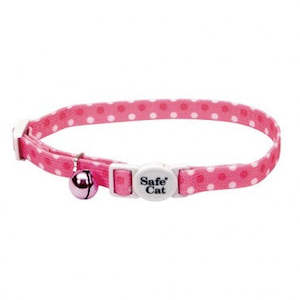 Pink Polka Dot Safe Cat Collar