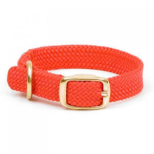 Mendota Double-Braid Junior Collar - Red - Solid Brass