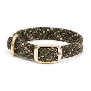 Mendota Double-Braid Junior Collar - Camo - Solid Brass