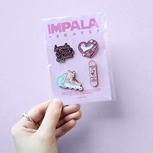 Impala skate enamel pin pack