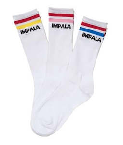 Socks: IMPALA STRIPE SOCK 3 PACK