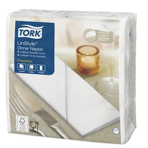 Tork Linstyle White Dinner Napkin