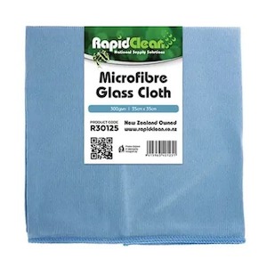 Filta RapidClean35cm x 35cm 300gsm Microfibre Glass Cleaning Cloth Blue