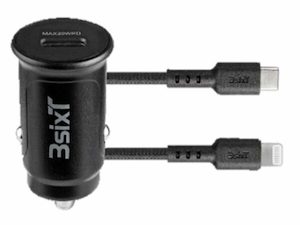 Repairing household electronic equipment: 3sixT Car Charger 20W + Tough USB-C to Lightning Cable Black