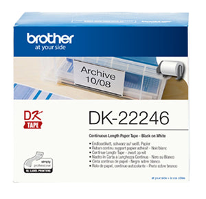 Commercial photography: Brother DK22246 Continuous Paper Label Tape 103mm x 30.48m