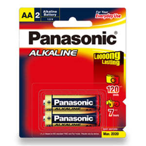 Commercial photography: Panasonic AA Alkaline Battery 2 Pack