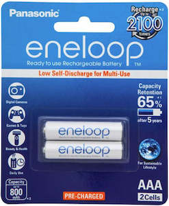 Panasonic Eneloop AAA 800mAh Rechargeable Batteries 2 Pack