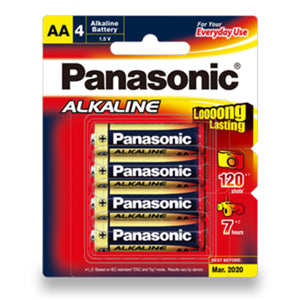 Commercial photography: Panasonic AA Alkaline Battery 4 Pack