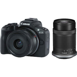 Canon EOS R50 Mirrorless Camera with 18-45mm + 55-210mm Kit