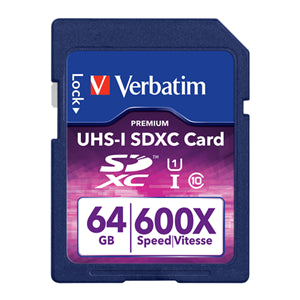 Commercial photography: Verbatim Premium+ SDXC UHS-I 600x Card 64GB