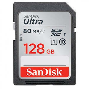 Commercial photography: Sandisk Ultra 128GB SD 80MB/s C10 card